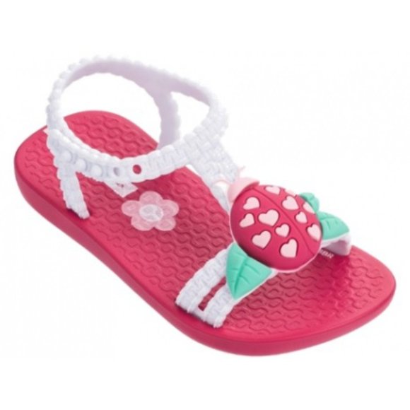 IPANEMA Ladybug Cute Pink White Baby Toddler Thongs Sandals NWT - Picture 2 of 10